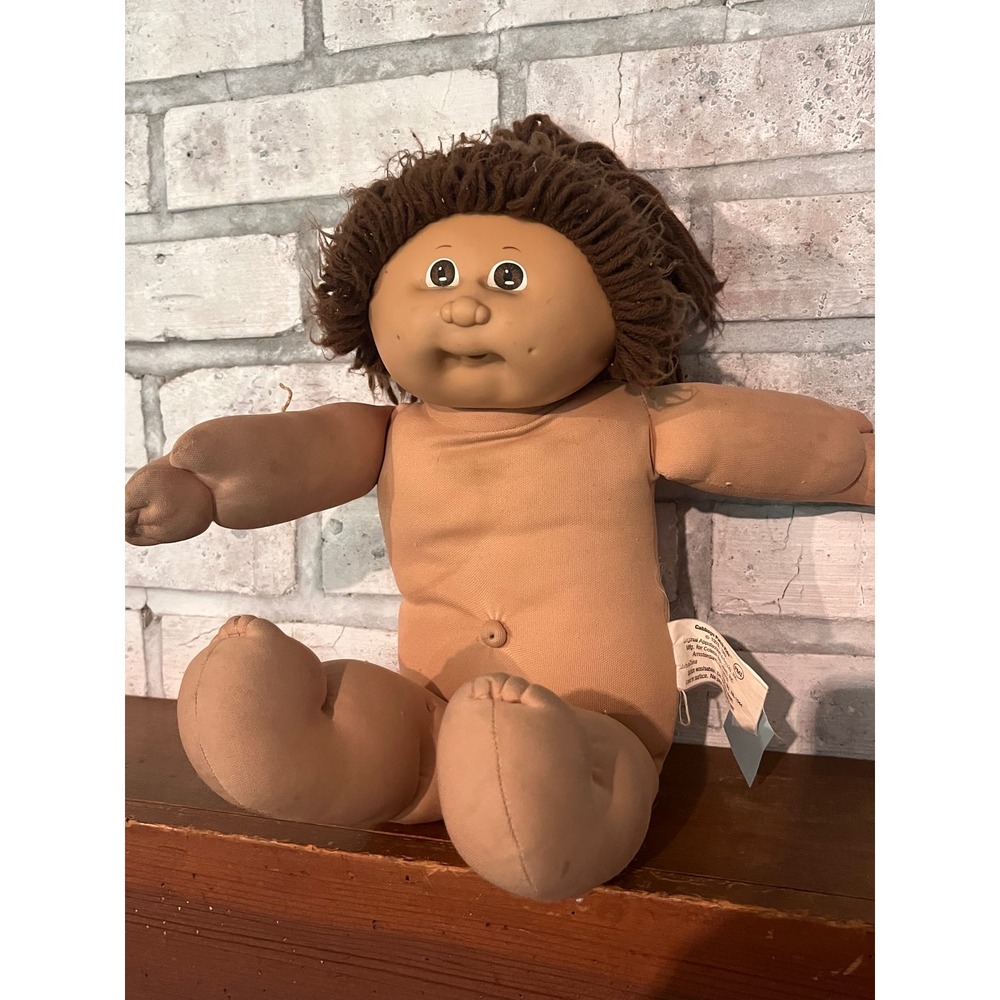 Cabbage Patch Girl Doll Vintage 1985 Brown Hair Brown Eyes As Is Condition